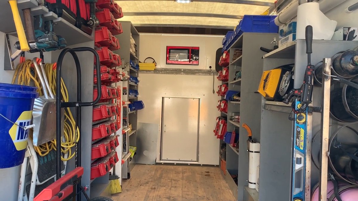 The Roomy Install Box Truck of Marr's HVAC
