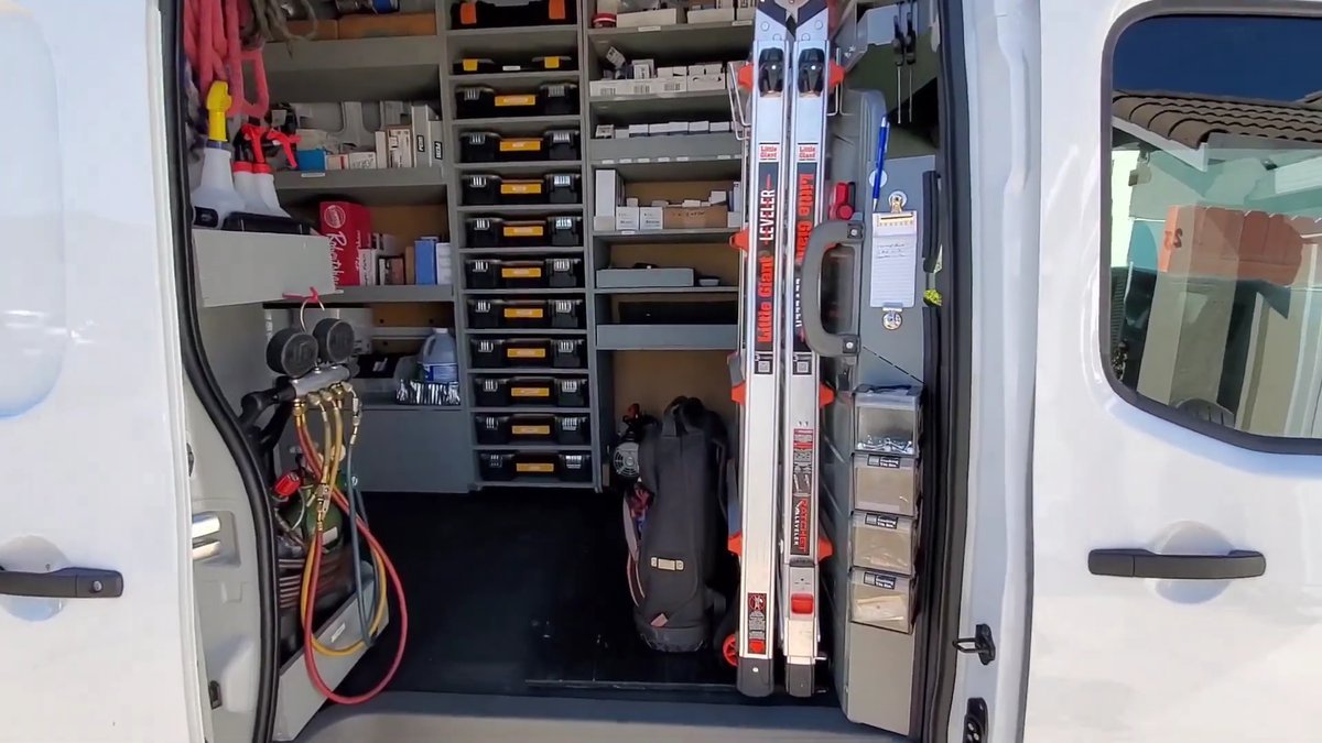 Jass's Extremely Organized Small HVAC Van