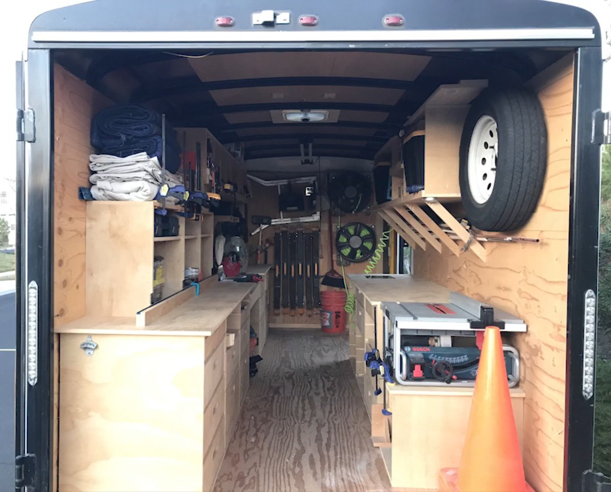 Asa's Saws-Inside General Contracting Tool Trailer