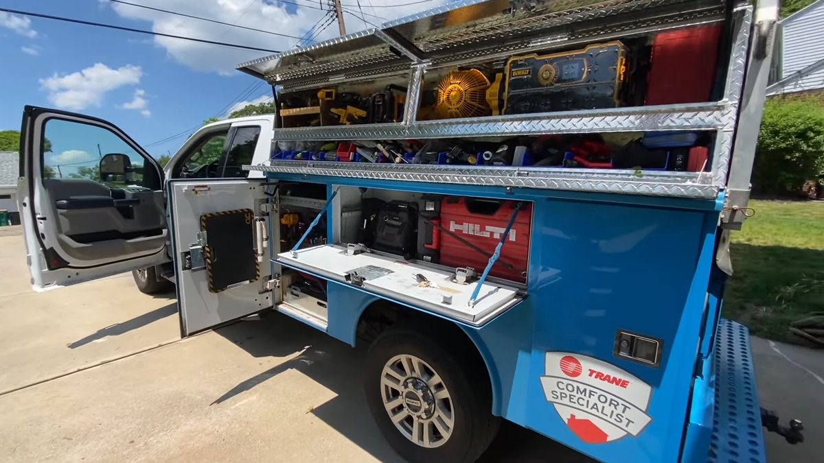 A Super Neat Utility-Bodied HVAC Service Truck