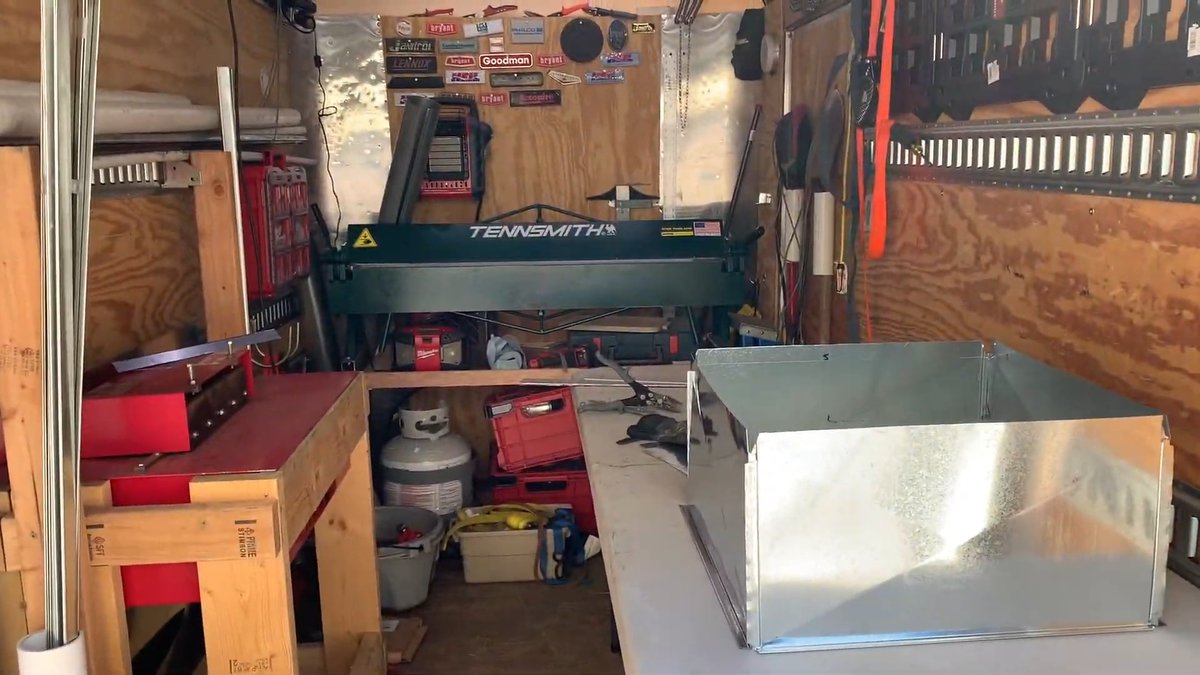 Bill's 6'x12' E-Tracked, Sheetmetal-Shop, HVAC Install Trailer