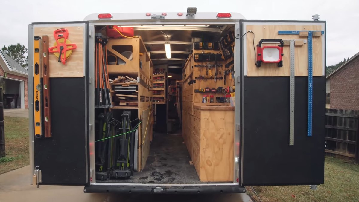 Jays Custom Contractor CNCed Tool Trailer Build